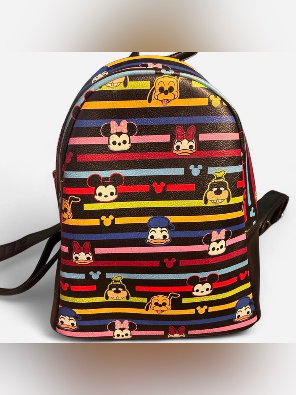 Loungefly Funko Disney Fab Five Multi Color Striped Mini Backpack